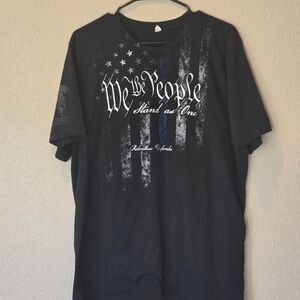 Patriotic Black T-Shirt with Graphic Design